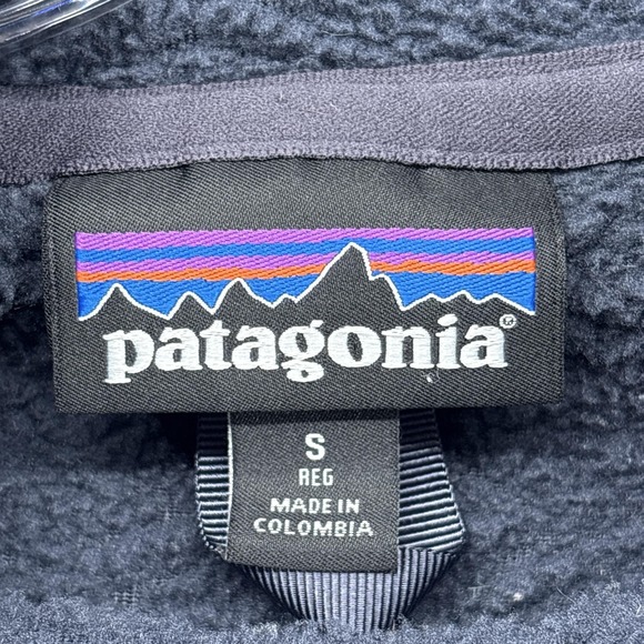 Patagonia Hoodie Womens Small Blue Fleece Cowl Neck Hoody Diamond Pullover Cozy - Picture 4 of 14